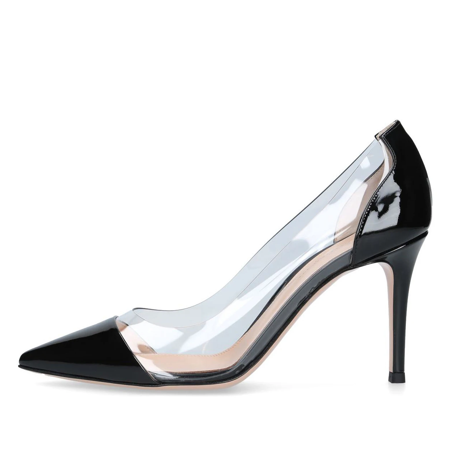 

2021 New Arrival Women Pointed Toe Transparent High Heel Pumps Ladies Clear Slip On Stiletto Fashion Dress Pumps Shoes
