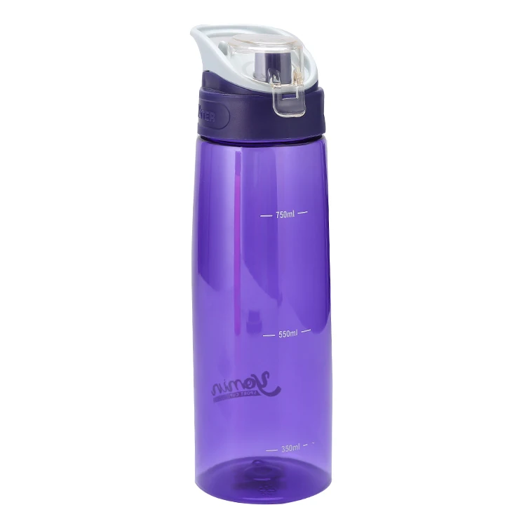 

Custom plastic sport water bottle drinking bottle with flip lid