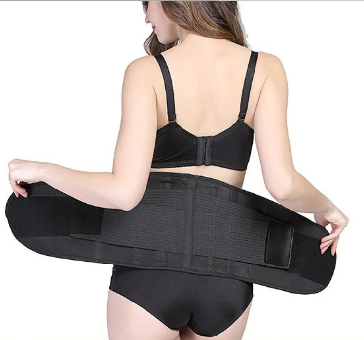 

Adjustable Neoprene Waist Protection Wrap Band Back Lumbar Support Brace Sweet Women Stomach Sweat Waist Trainer Trimmer Belt, Pink, black, sweat belt