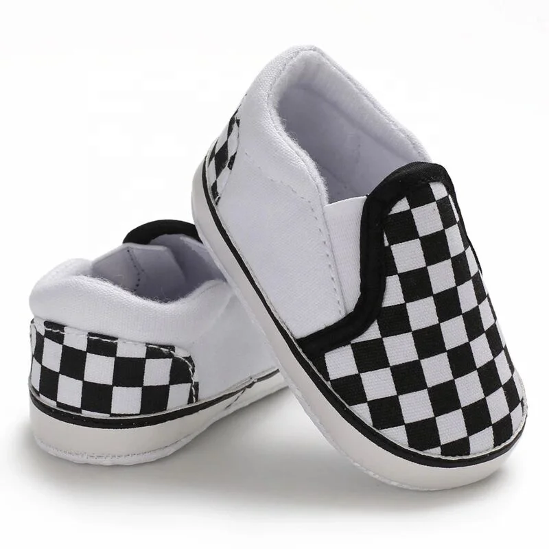 Baby Boy Checkered Infant Classic Casual Shoes Slipon PreWalker