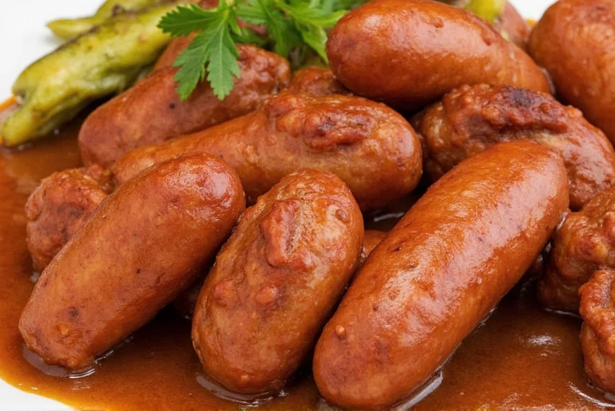 Cajun Andouille Sausage on Wooden Board