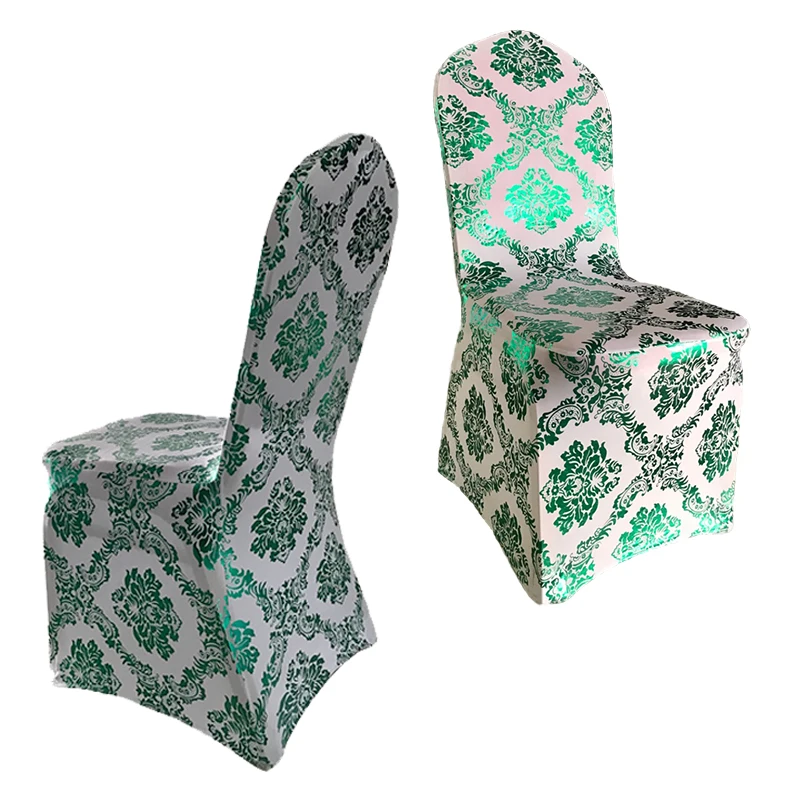 Factory Universal Metallic Liquid Spandex Banquet Gold Chair Cover For