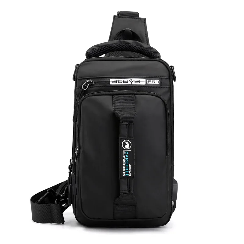 

Men Chest Backpack Waterproof Sling Bag Men Satchel Shoulder Bag USB Daypack Backpack Travel Bags, 5 colors