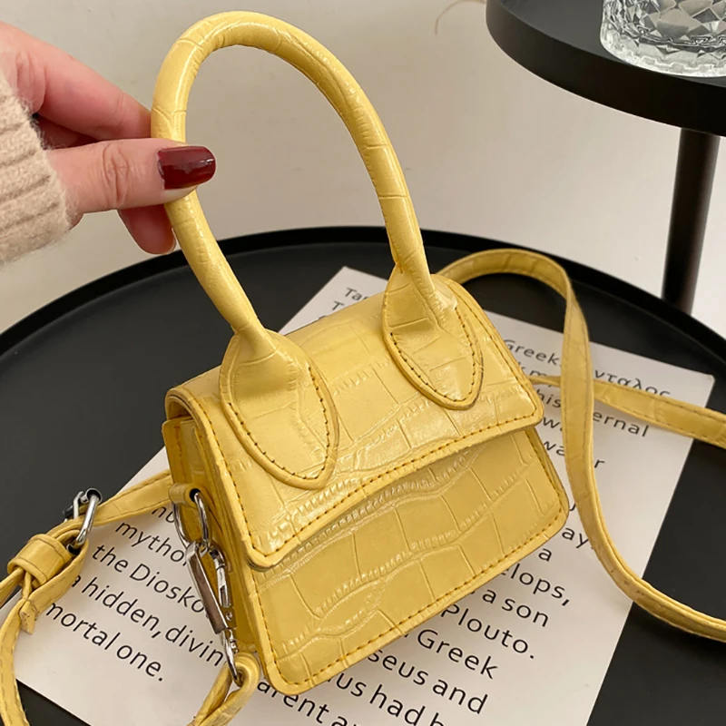 

New Fashion Pu Leather Crocodile Handbag Ladies Crossbody Shoulder Kids Bag Women's Small Square Mini Bags