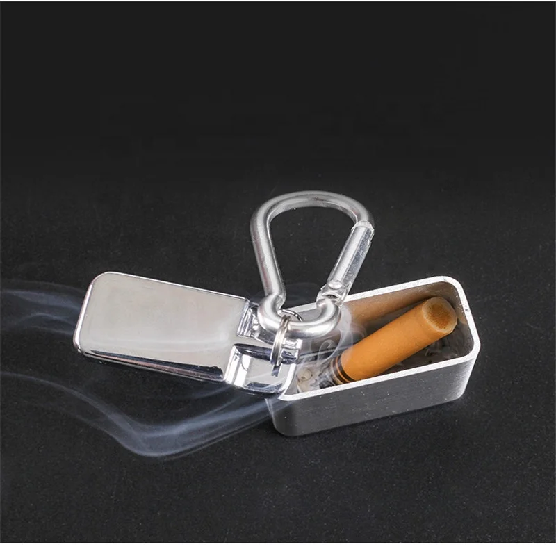 

Stainless Steel Square Keychains Ashtray, Gold/sliver/black/white/blue/champagne