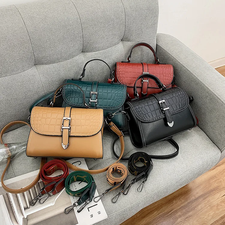 

Amazon hot sale ladies crocodile pattern leather bags latest 2021 handbag lady bags women handbags wholesale, As pic