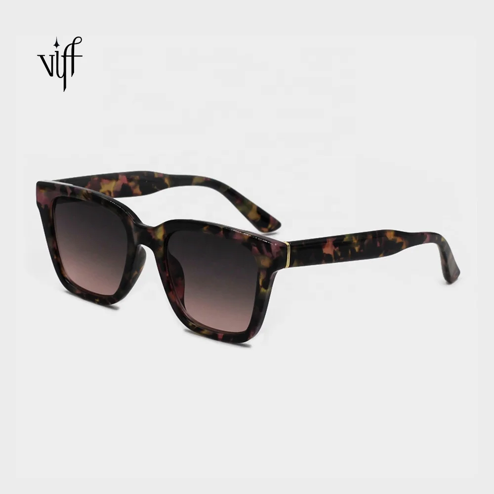 

VIFF Italy Design Rimless Sunglasses HP19698 Plastic Frame Trendy Tortoiseshell Sunglasses For Women