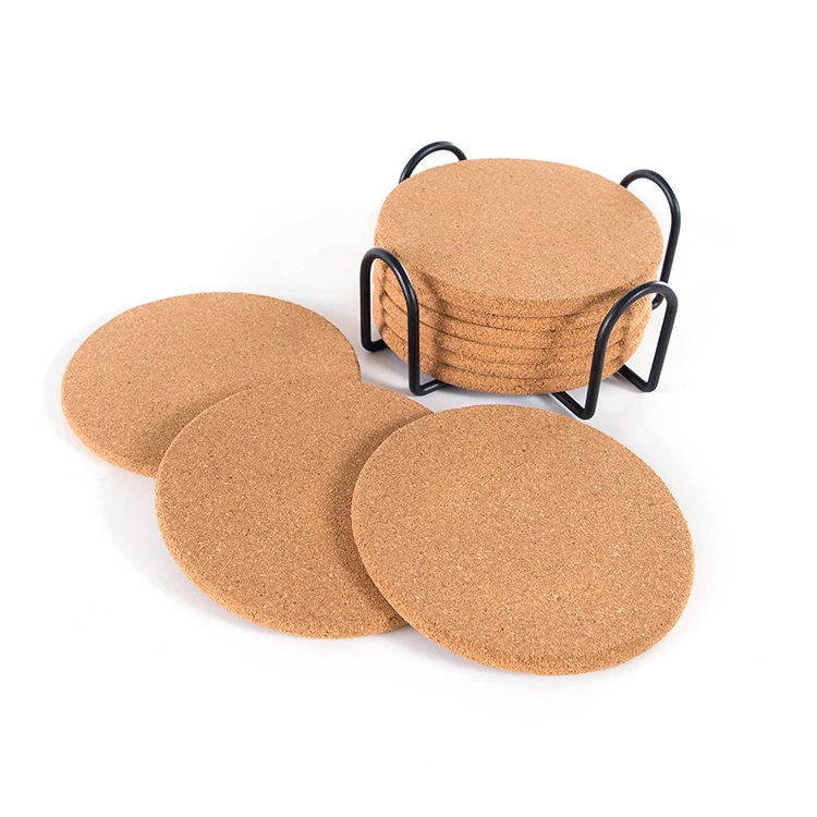 

Wholesale Custom Designs Package Round Absorbent Printing Blank Cork Coasters