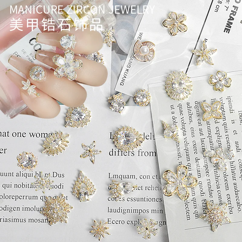 

bulk luxury nail salon professional product color round crystal multi sized nail rhinestone for nails