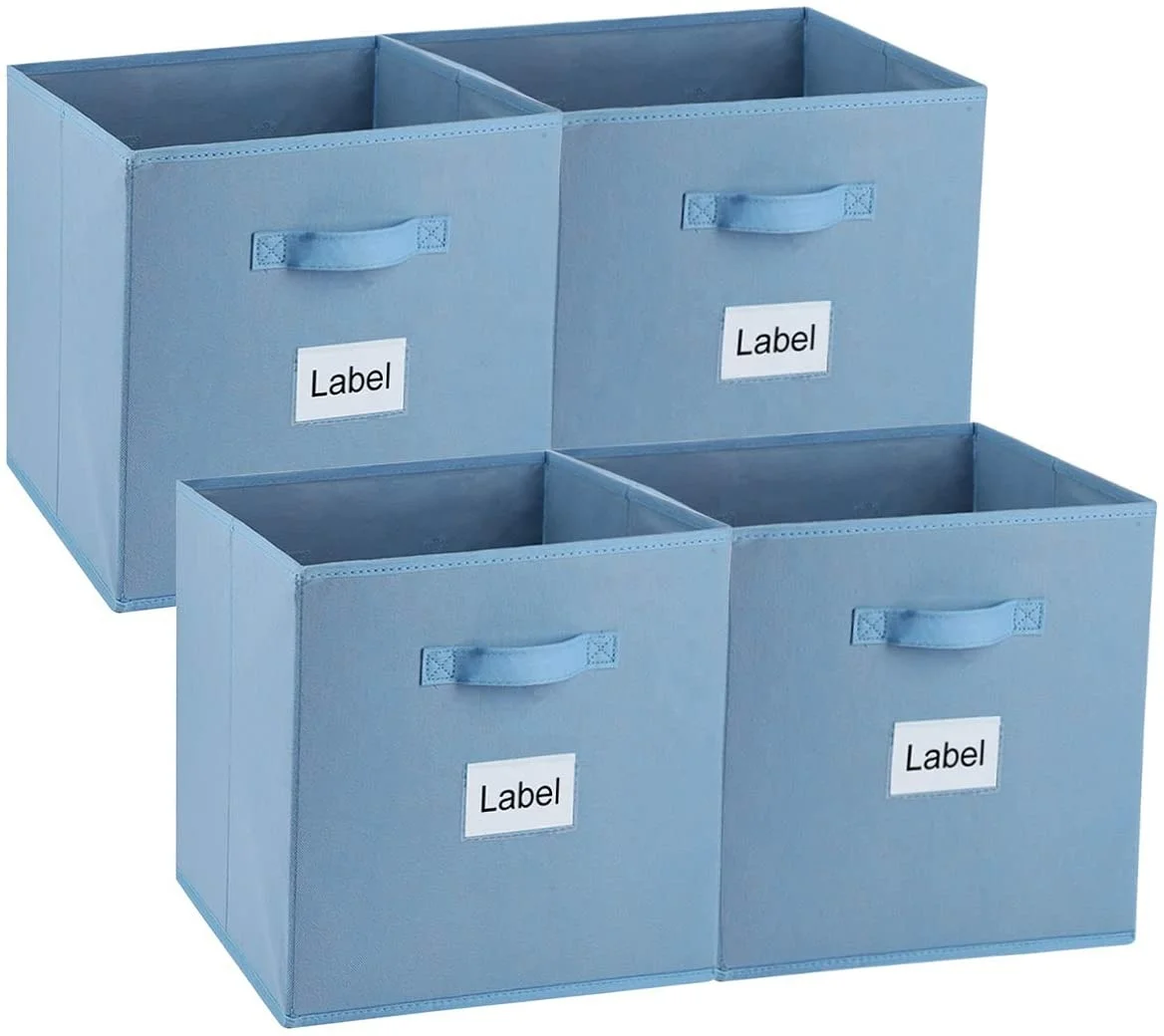 

Foldable Cube Storage Bins, 13 Inch Collapsible Cloth Storage Boxes Containers Organizer Baskets with Dual Handle, Any color is available