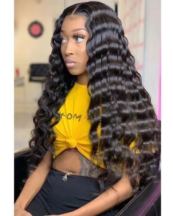 

Virgin Brazilian Hair Wigs Wholesale Cuticle Aligned Human Hair Wigs 5*5 Frontal Lace Wig Raw Deep Wave DHL Black Light Swiss