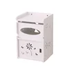 Hot Sale Multifunction White Pvc Storage Bathroom Wall Shelf For Bathroom Paper Towel