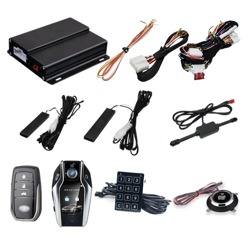 

OVI S35 LCD Key Car Alarm PKE Engine Start Stop Remote Starter