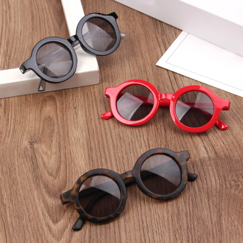 

SKYWAY Cheap New Arrival Stylish Retro Boy Girls Children Sun Glasses UV400 Round Shape Cute Kids Sunglasses