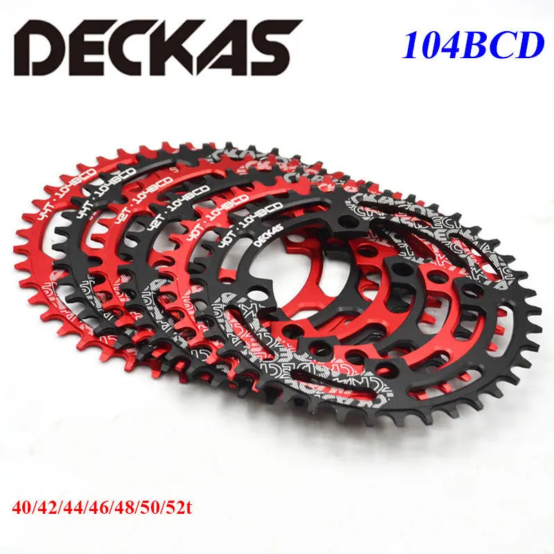 Bicycle Chainwheel MTB bike crankset Narrow Wide Round Chainring deore 104BCD 40T~52T DECKAS Mountain