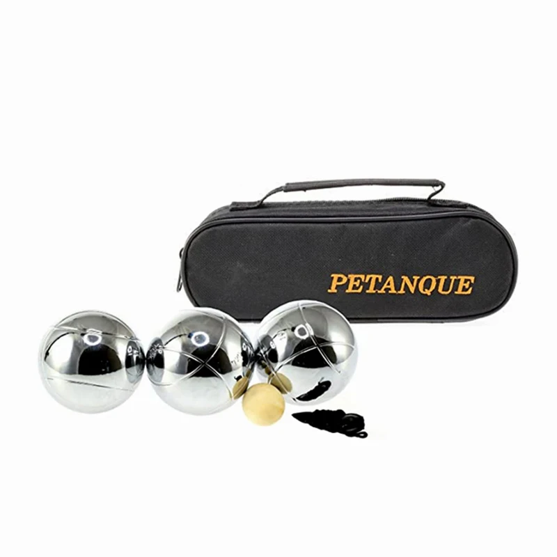 

Gym equipment 3pcs  Metal Bocce Petanque Boules Set, Silver