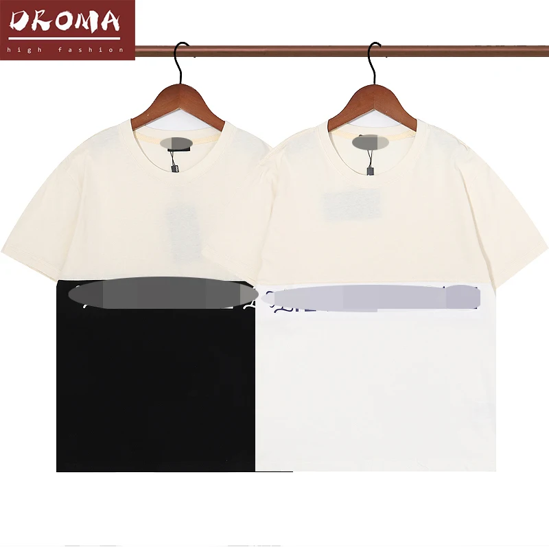 

Droma 1:1 Luxury Tee Shirt Fashion O-neck Designer Black White T-shirt For Men Women, Picture color