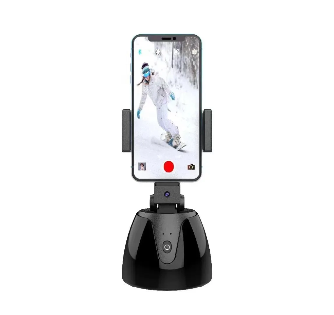 

360 Rotation Auto Face Tracking Phone Holder Live Broadcast Streaming Smart Shooting Selfie Camera Mobile phone Mount holder, Black/white