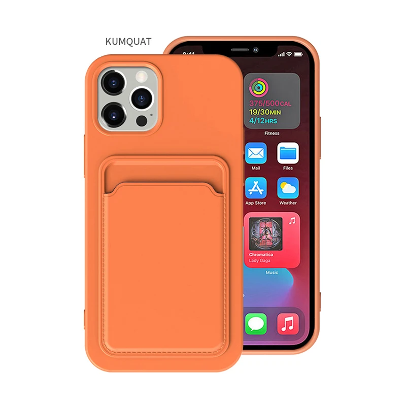 

for iPhone 12 case With Card Holder Slot All-in-one Soft TPU Microfiber Shockproof Protect Phone Case for iphone 11 pro max