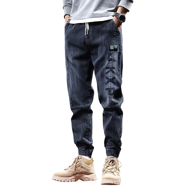 

Fashion mens jeans 2021 print tapered men jeans Trousers Straight mens denim pant