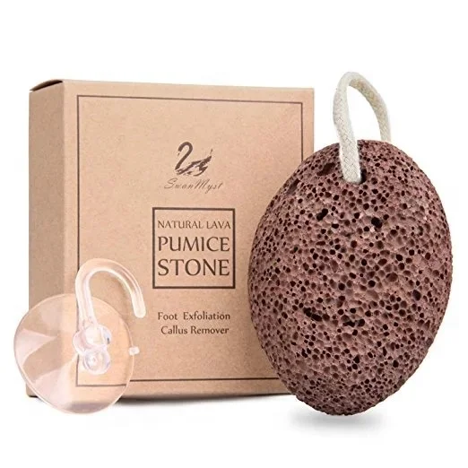 

Natural volcanic pumice stone with OEM box Natural earth lava pumice stone natural pumice lava rock stone, Black, brown