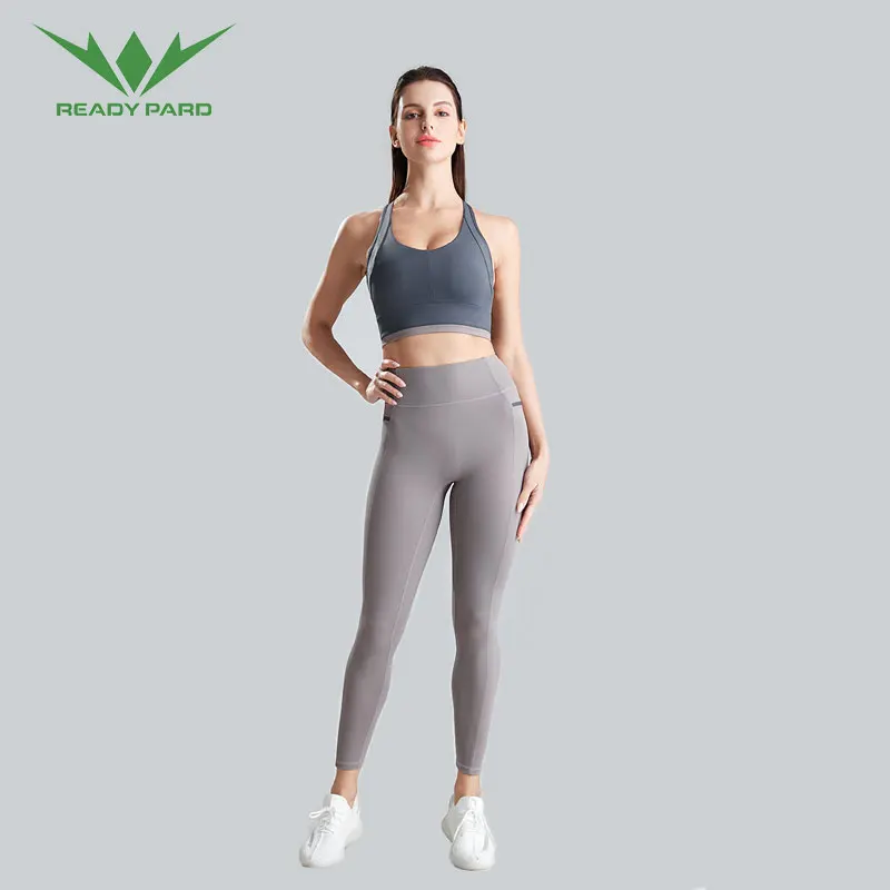 
Women 2 two pieces set gym yoga cloth sports tank top bra and high waist leggings workout suit 