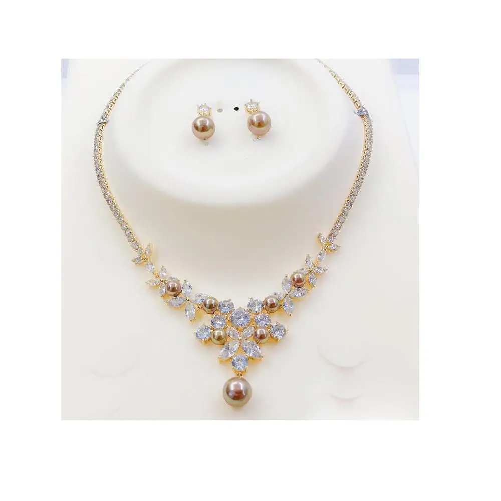 

1016 set xuping jewelry hot pearl set for women
