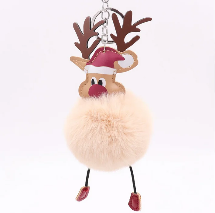 

Hot selling Santa Claus fur ball key chain pendant
