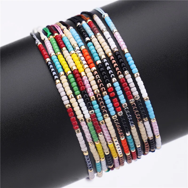 

Fine Summer Colorful Seed Bead Handmade Bracelet, As picture show