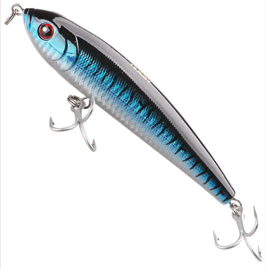 

3D fish eyes sinking plastic hard bait fishing lure saltwater pencil lure, 8colors
