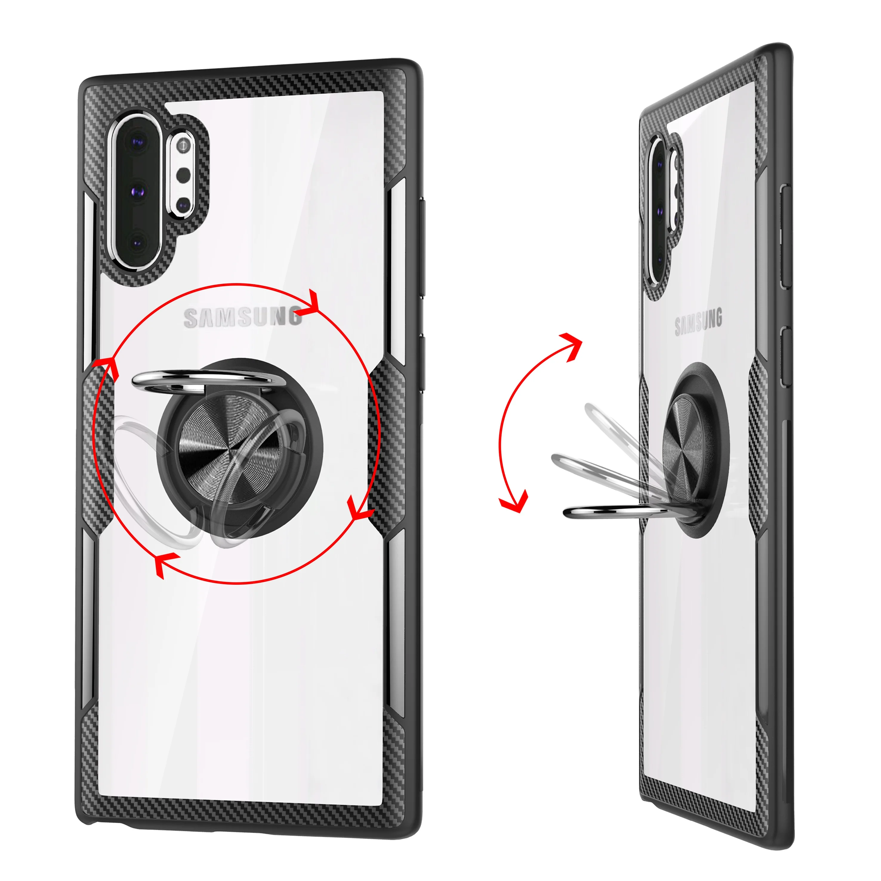

New Style Wholesale pc microfiber hybrid clear anti-scratch mobile phone case for Samsung Note 10 Plus