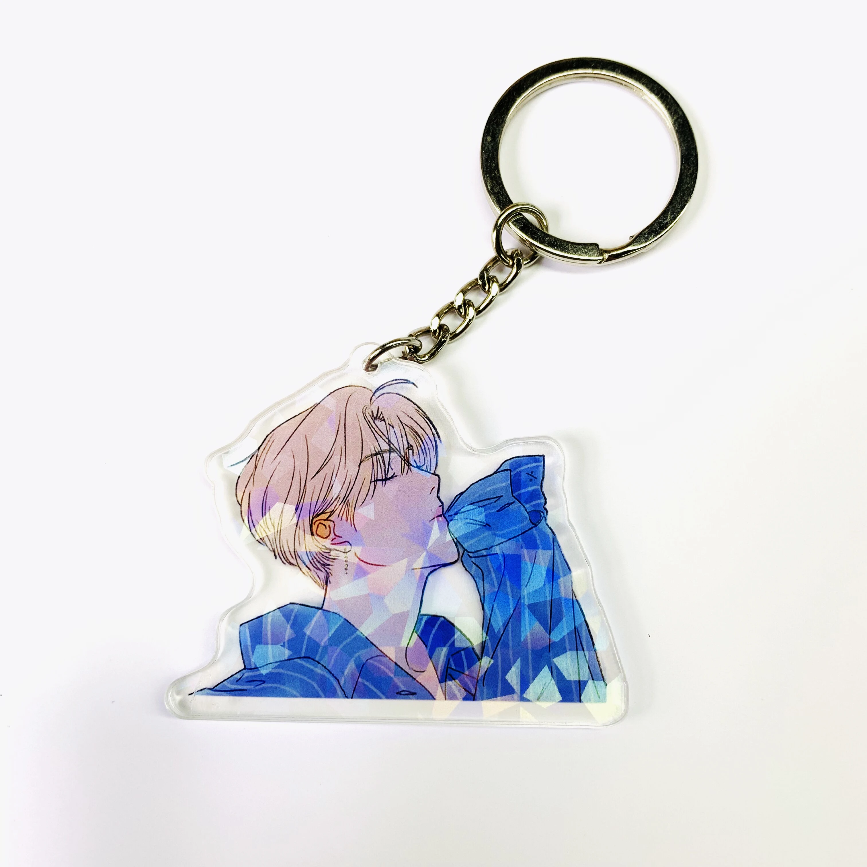 New Design Anime Custom Printed Acrylic Charms Keychain With Glitter ...