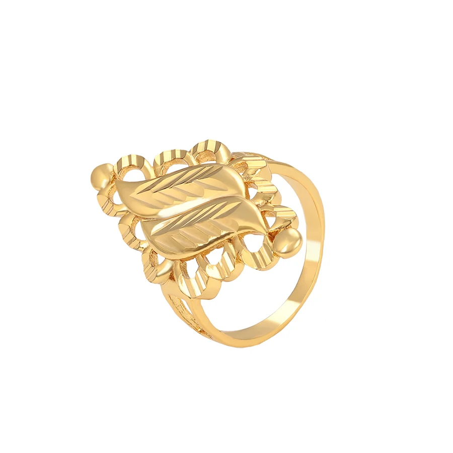 

15941 Xuping hot sale design no stone dubai Arabic gold color women fashion ring jewelry, 24k gold color