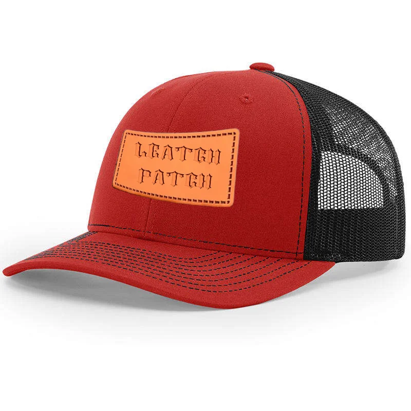 

HN11 Hot sale custom 3d embroidery mesh hats richardson 112 trucker hat 6 panel Veracap leather patch gorra cap for man