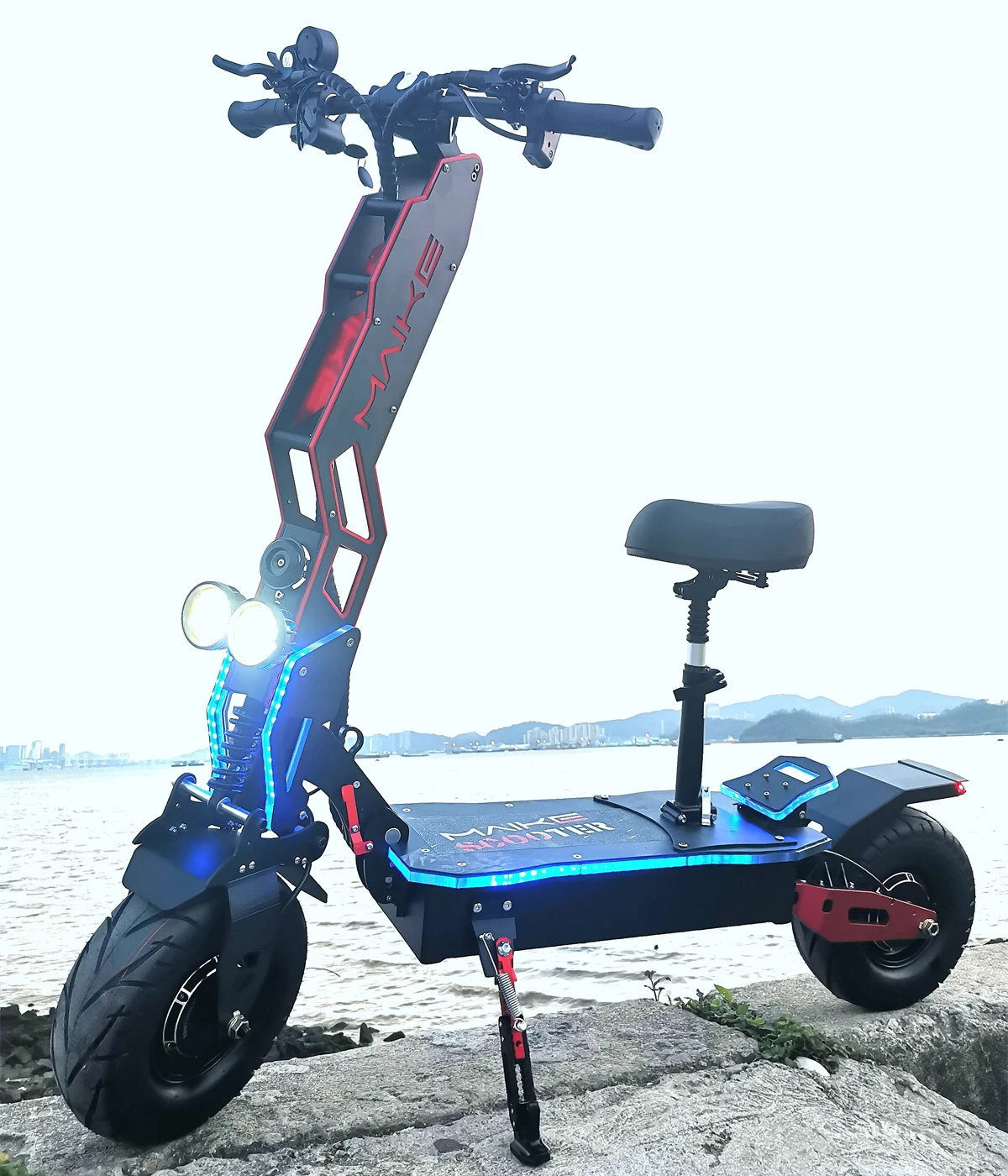 

Competitive Price maike mks e scooter dual motor 13 inch wide wheel electric motorcycle 8000w power seated electric scooter