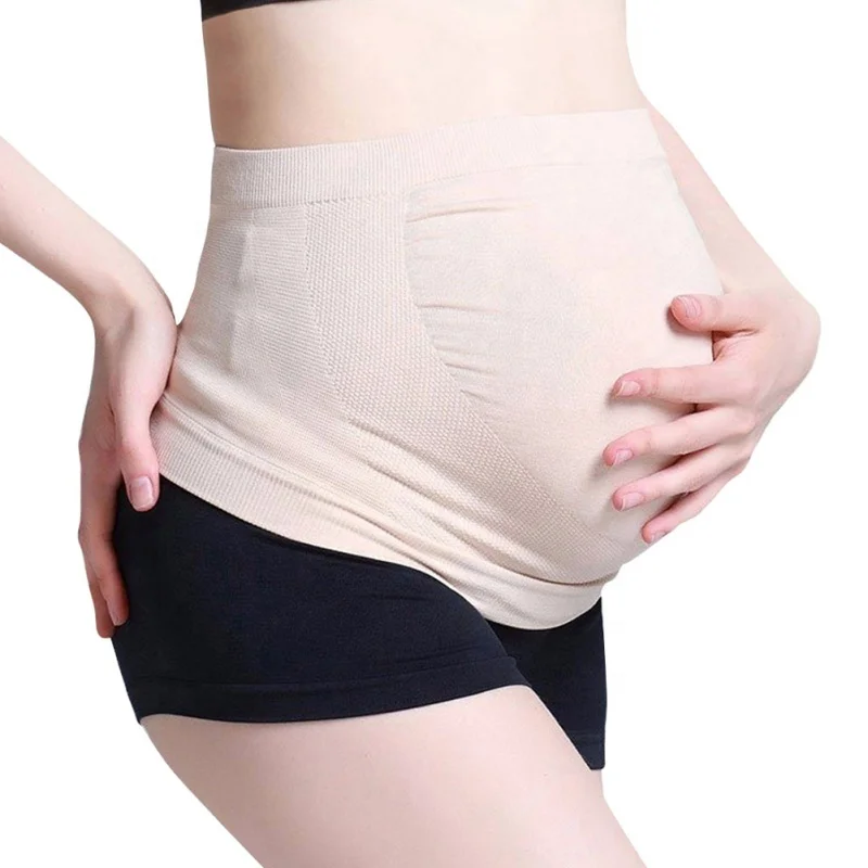 

Pregnant Woman Belly Bands Maternity Belt Pregnancy Support Belly Bands Supports Corset Prenatal Care, Black, nude