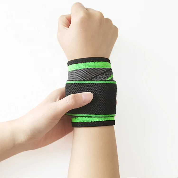 

Basketball, badminton, volleyball sports equipment adjustable wrist guard, breathable table tennis protector / pressure wrist gu, Black green