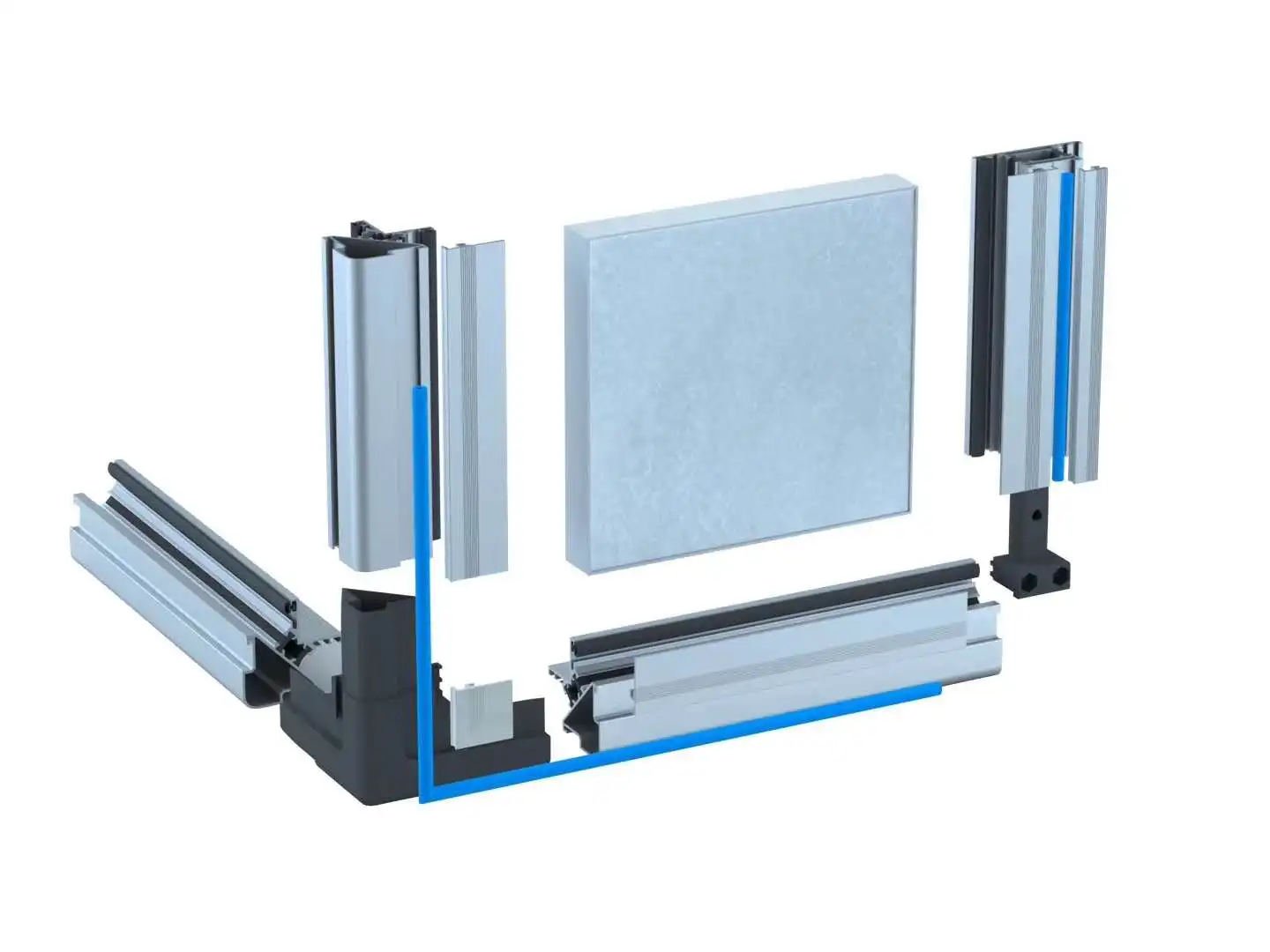 AHU Cabinet Thermal Break Frame AL Profile & HVAC Parts