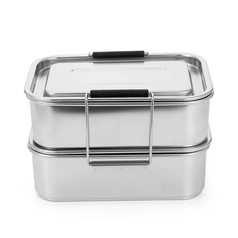 

Custom LOGO Leakproof 304 Stainless Steel Lunch Box Bento Lunch Box Metal Lunchbox Stainless Steel, Customized color