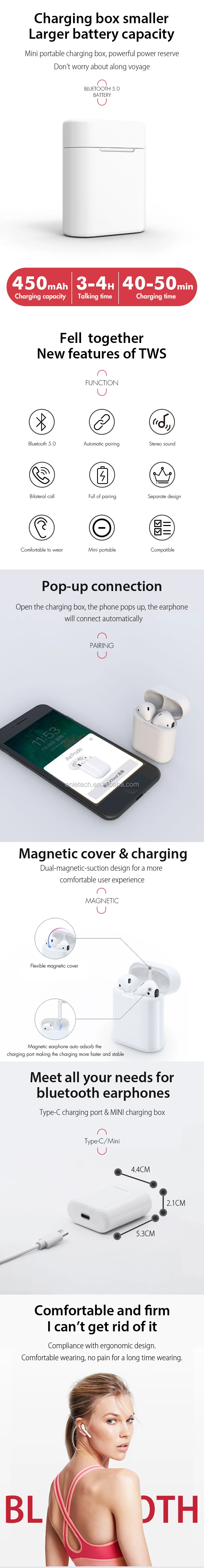 Alibaba cheapest touch headphones i25 TWS 5.0 earphones super bass sound wireless earbuds for all Smartphone - ANKUX.COM