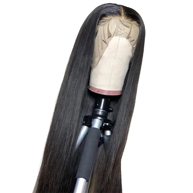 Qingdao factory overnight delivery cuticle aligned virgin human hair natural straight lace frontal wig