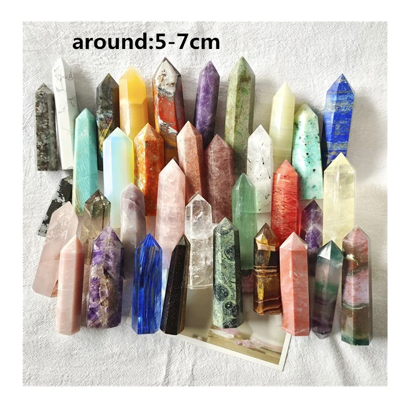 

Natural quartz tower Chakra crystals Healing stones citrine smoky Points for Home Decoration