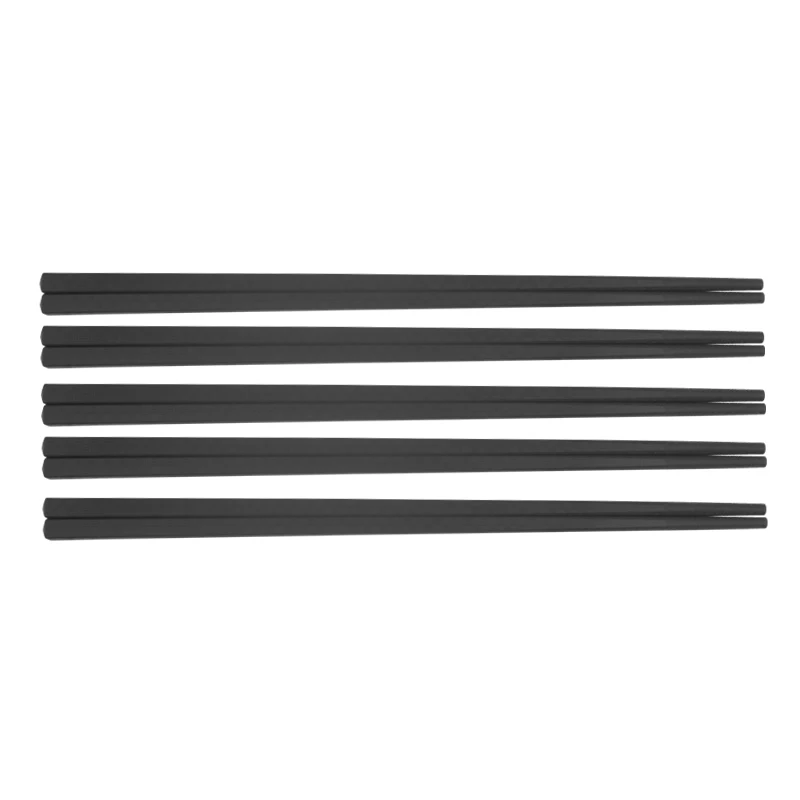 

Food Grade Chinese Japanese Black Chopsticks for Restaurant Home 10-pair Noodle Fiber Glass Alloy Chopsticks