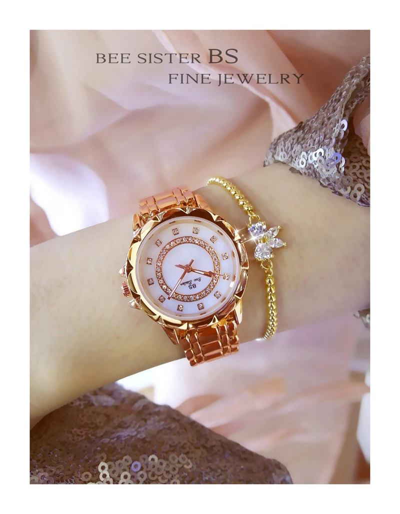 Diamond Women Luxury Brand Watch 2021 Rhinestone Elegant Ladies Quartz