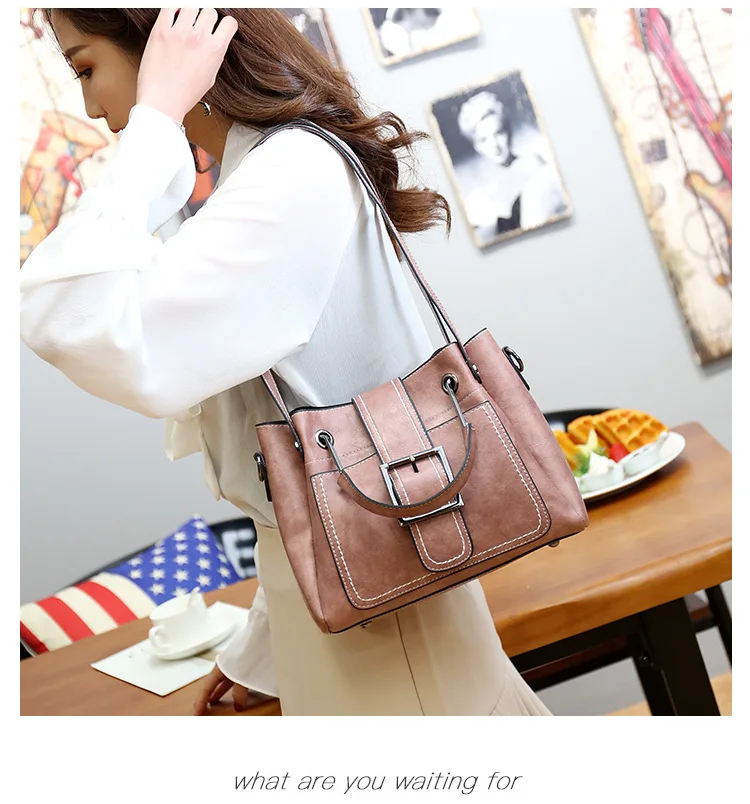 

2020 leather handbag oil pliers thick line sling crossbody bag fashionable shoulder bags for women, Accpet customized color