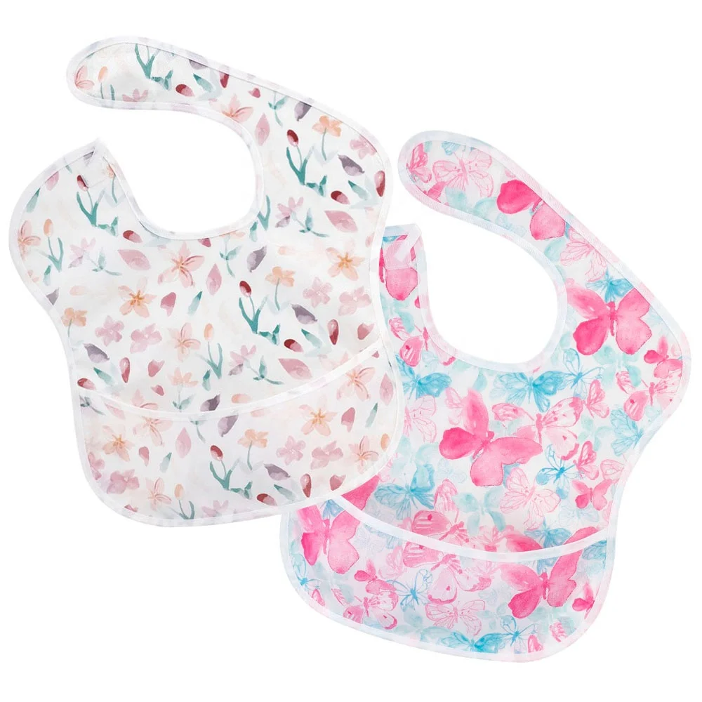 

Infant Washable Stain and Odor Resistant 3-24 Months Waterproof Bib Baby, Multi