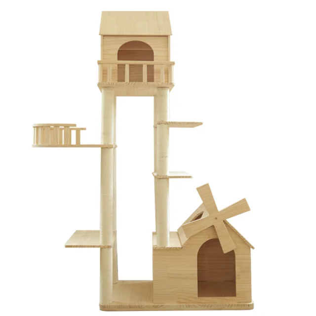 

hot sale large interactive pet toy cat condo cardboard cat scratcher house tree tower