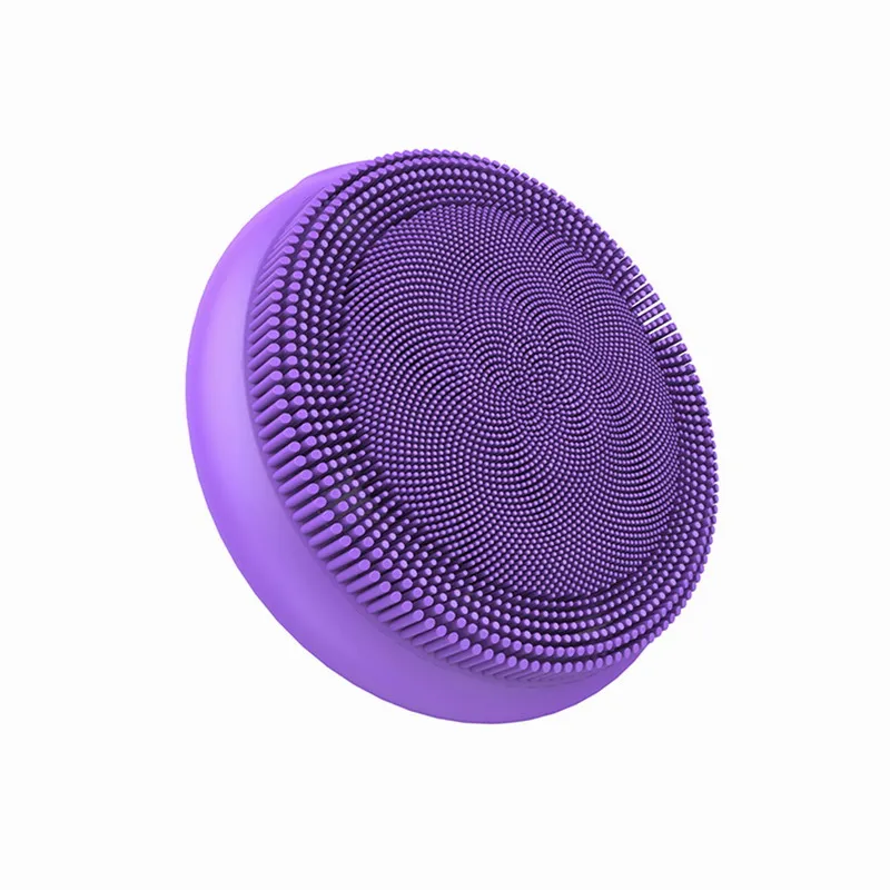 

Waterproof usb rechargeable electric silicone facial cleanser skin face massage facial cleansing brush, Pink, purple, green