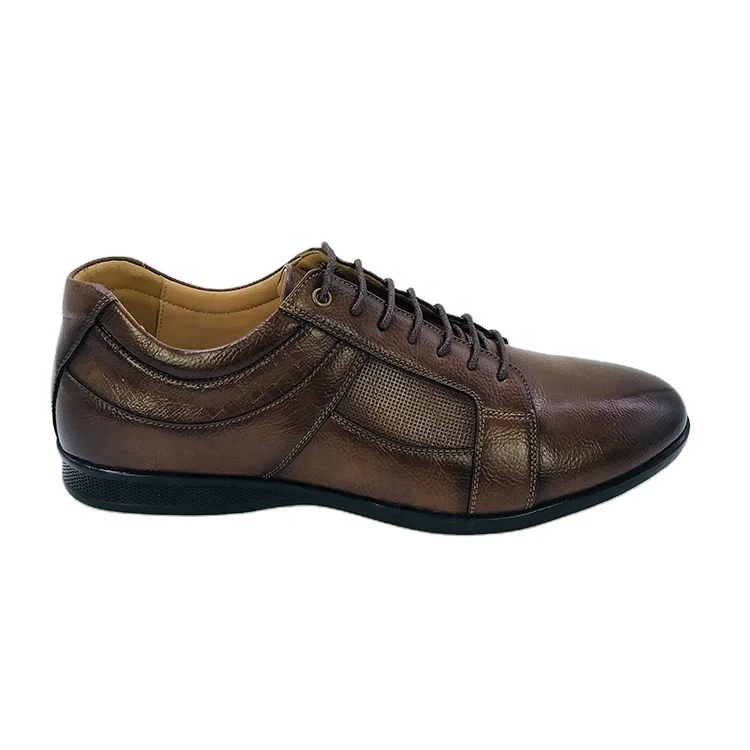 

casual shoes dress shoes Wholesale high quality custom men PU leather shoes, Brown