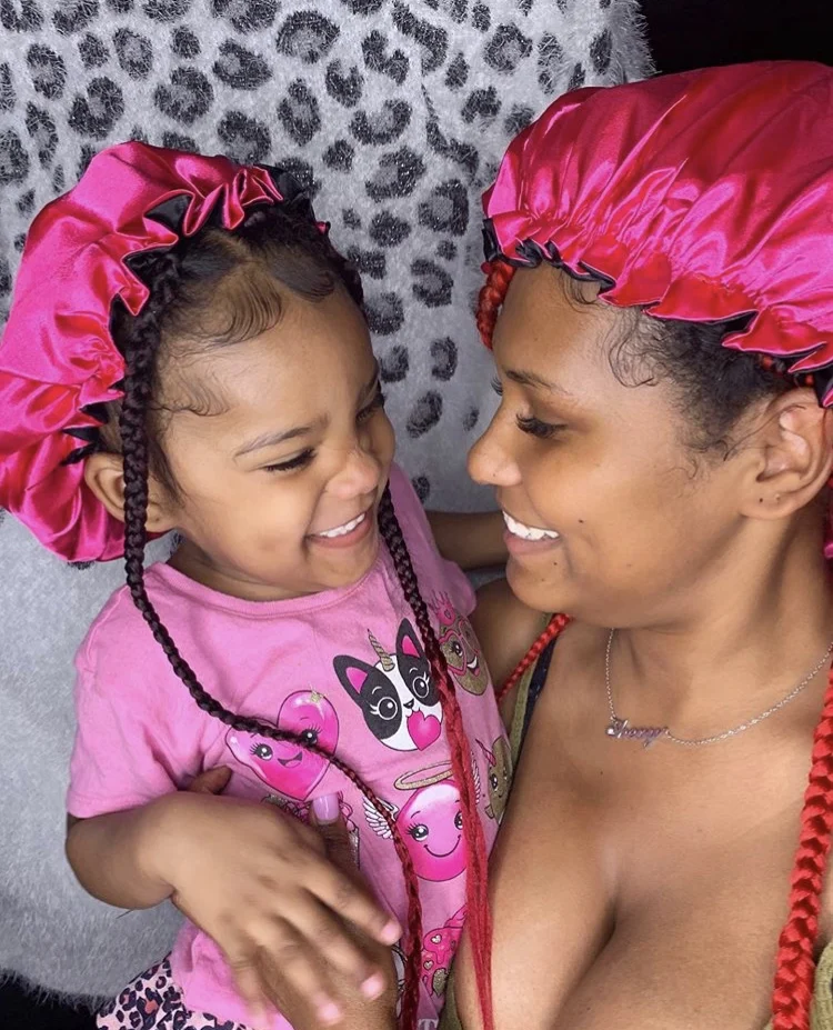 

Hot Style Soft Satin Double Layers Beauty Bonnet Mommy And Me Hair Bonnet